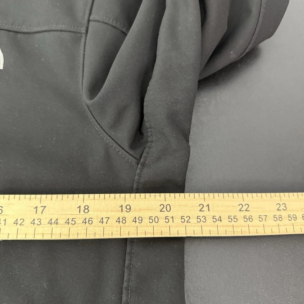 The North Face Jacket Mens Medium Black Softshell Fleece Lined Full Zip Outdoor